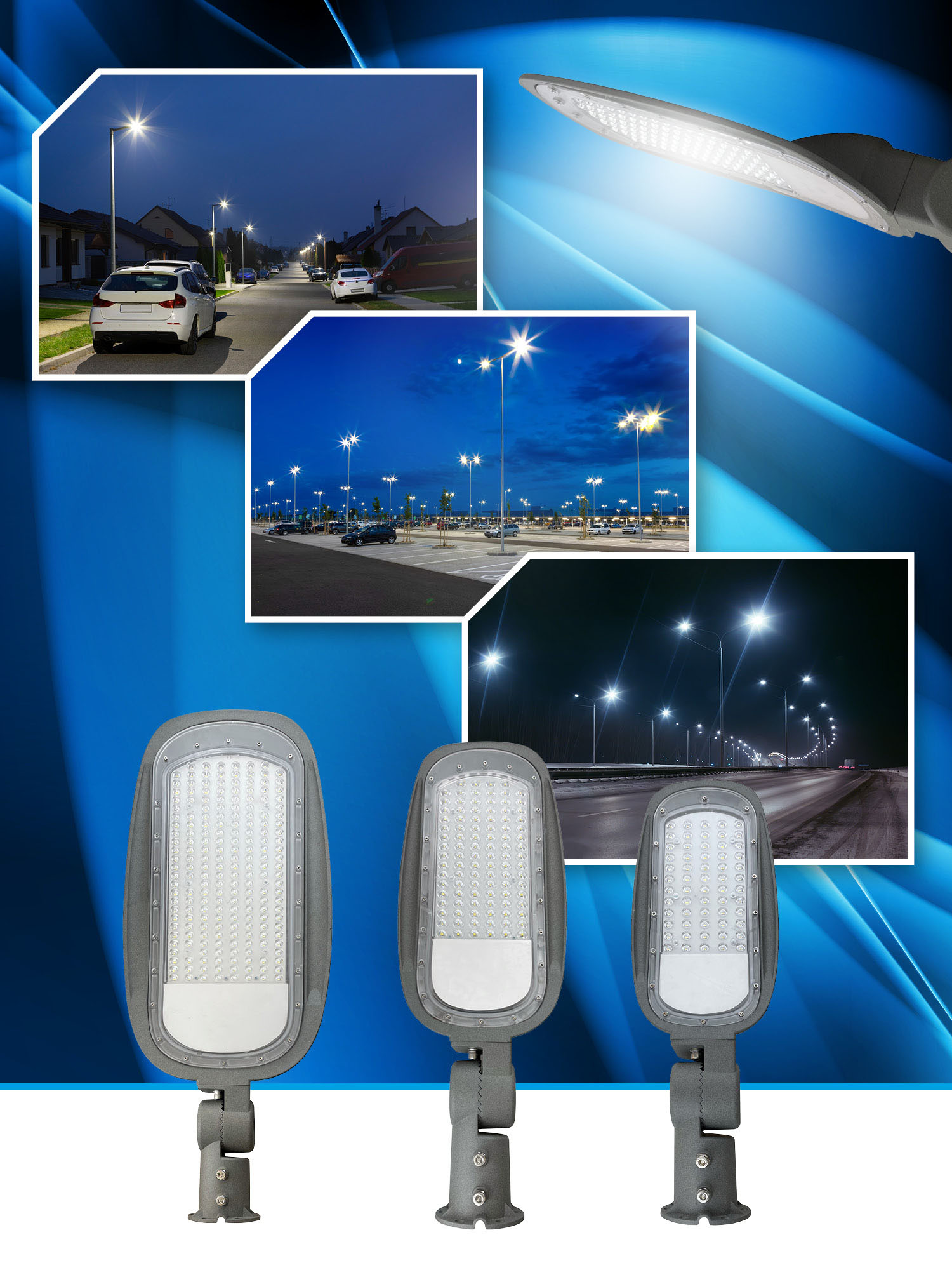 Lampa Uliczna LED 100W, 11000lm, 4000K (neutralna) - Latarnia Drogowa, Parkowa Ledowa