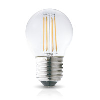 Żarówka LED Kulka E27 - 4W, Barwa Ciepłobiała - Edison Filament