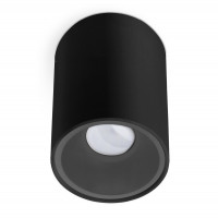 Aluminiowa Lampa typu Spot - Tuba Halogenowa Natynkowa Ø97 Czarna