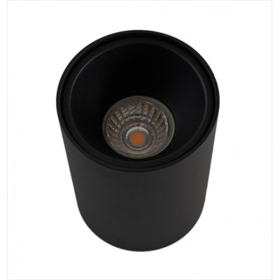 Aluminiowa Lampa typu Spot - Tuba Halogenowa Natynkowa Ø97 Czarna