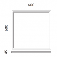 Ramka Natynkowa do Panelu LED 60X60x4,5cm na Klik