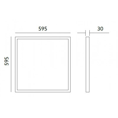 Wodoodporny Panel LED 40W, 60x60cm, 4400lm, Barwa Neutralna - IP44