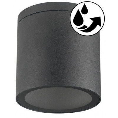 LAMPA Sufitowa ZEWNĘTRZNA Q18R Plafon LED Ogrodowa IP44 - Czarna