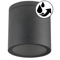 LAMPA Sufitowa ZEWNĘTRZNA Q18R Plafon LED Ogrodowa IP44 - Czarna