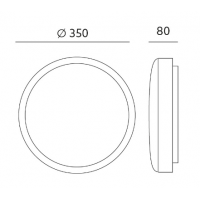 Oprawa Ścienna Plafon IP44 Oświetlenie LED Premium 24W