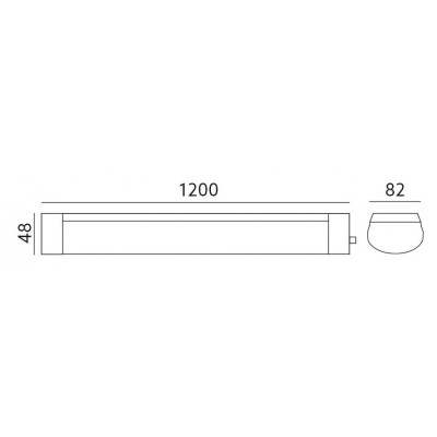 Oprawa Liniowa LED C-3, 36W, Barwa Neutralna, Hermetyczna