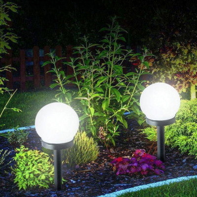Ogrodowa Lampka LED Solarna Wbijana Kula 15cm 0,24w Barwa Neutralna