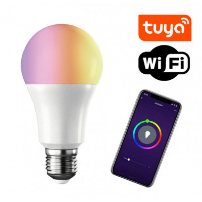 Inteligentna żarówka LED RGB+W E27 14W WIFI TUYA