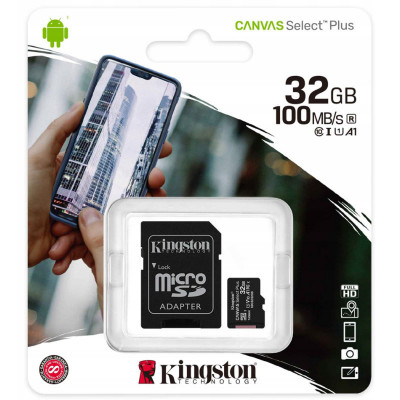 Kingston Canvas Select Plus SDHC - Karta pamięci 32 GB Class 10 U1 100 MB|s