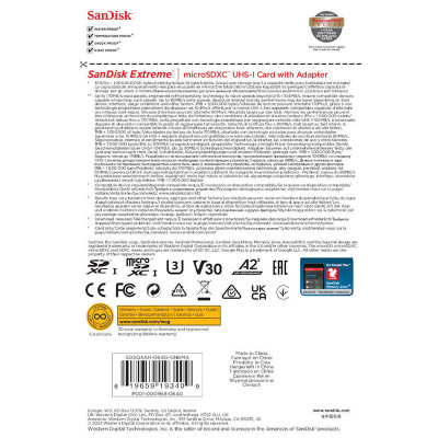 SanDisk Extreme microSDXC - Karta pamięci 64 GB A2 V30 UHS-I U3 170|80 MB|s z adapterem