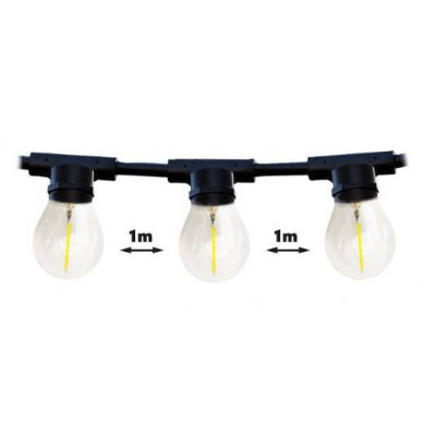 GIRLANDA Ogrodowa Lampki ŁAŃCUCH Świetlny 10m 20xe27 + Żarówki LED