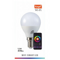 Inteligentna żarówka LED RGB+W E14 5,5W WIFI TUYA