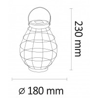 Lampion Solarny LED, Latarenka Stojąca Solarna KOGE