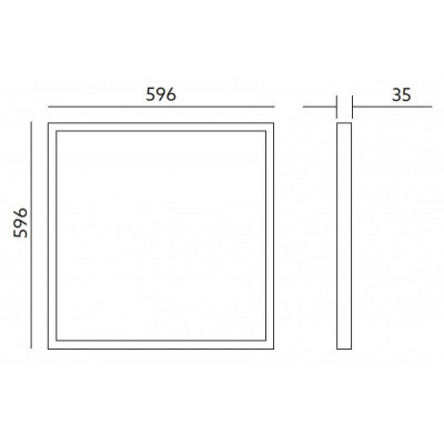 Panel LED Capri 40W PRO, 60x60cm, 4400lm, Barwa Ciepła, 5 Lata Gwarancji