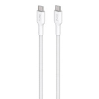 PURO Fabric - Kabel w oplocie heavy duty USB-C do USB-C 1,2m (biały)