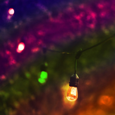 Girlanda ogrodowa zewnętrzna LED PARTY NEON zestaw z kolorowymi żarówkami