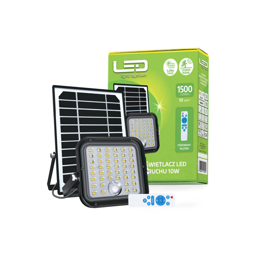 Naświetlacz Solarny LED 10w Premium Barwa Neutralna Biała
