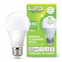 Żarówka LED 9W z Czujnik Ruchu Zmierzchu NEUTRALNA