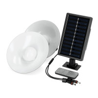 Lampa solarna 2x0,5W oświetlenie zewnętrzne barwa zimna DWA KLOSZE