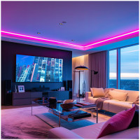 Taśma LED Kolorowa Aplikacja Smart Home Pilot Miganie w Rytm Muzyki RGB 10m