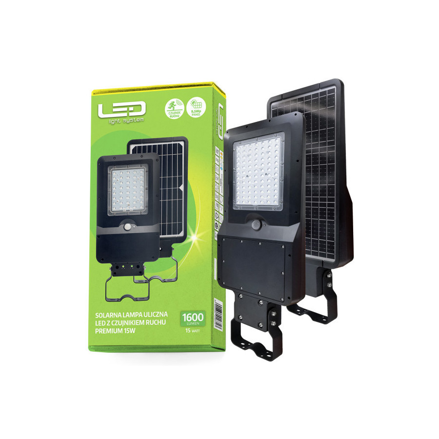 Lampa Uliczna LED Solarna 15W Barwa Neutralna