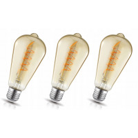 3x ŻARÓWKA LED E27 4W Edison Filamet CIEPŁOBIAŁA