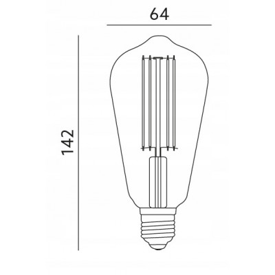 3x ŻARÓWKA LED E27 4W Edison Filamet CIEPŁOBIAŁA