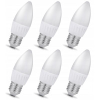 6x Żarówka LED E27 9W~60W PREMIUM - Zimnobiała