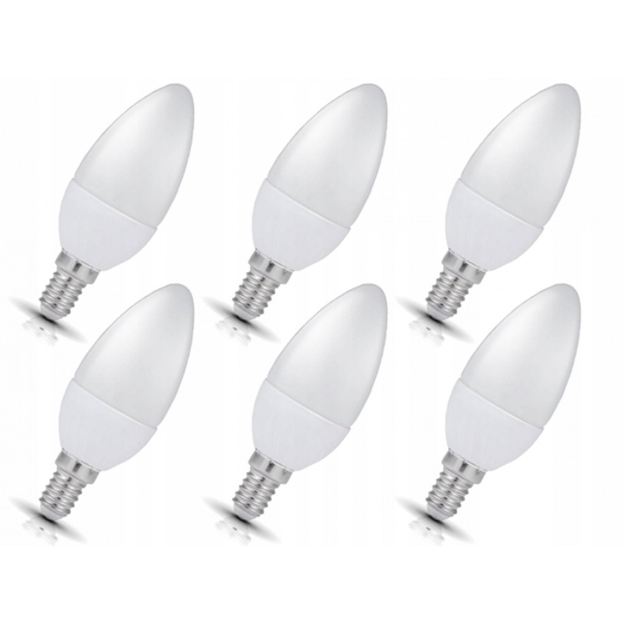 6x Żarówka LED E27 45W - 525lm Neutralna