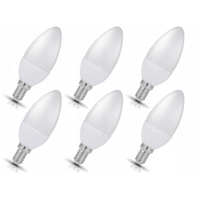 6x Żarówka LED E27 7W - 45W - 525lm Ciepłobiała