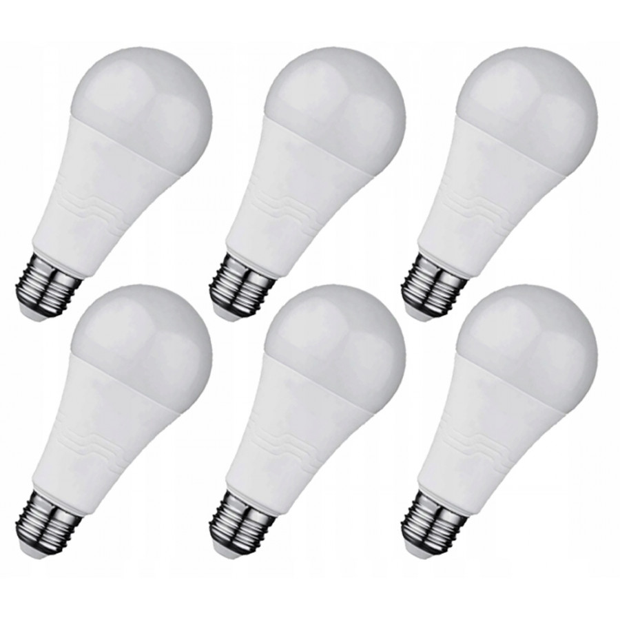 6x Żarówka LED E27 18W - 100W - 1950lm Ciepłobiała