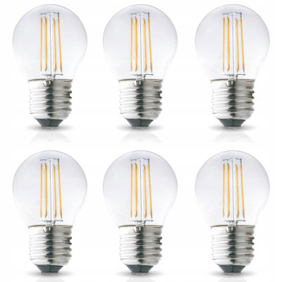 6x ŻARÓWKA LED E27 4W Edison Filamet Ciepłobiała