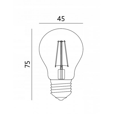 6x ŻARÓWKA LED E27 4W Edison Filamet Ciepłobiała