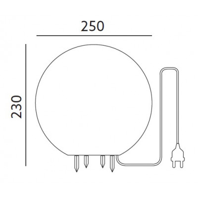 3x Lampa Ogrodowa Kula Świetlna - 25cm, 28cm, 38cm