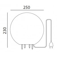 3x Lampa Ogrodowa Kula Świetlna - 25cm, 28cm, 38cm