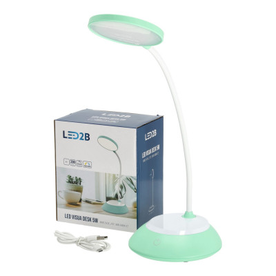 Lampka biurkowa LED BEZPRZEWODOWA 5W Przenośna USB Regulacja Barw ZIELONA