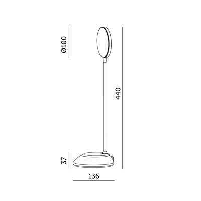 Lampka biurkowa LED BEZPRZEWODOWA 5W Przenośna USB Regulacja Barw RÓŻOWA