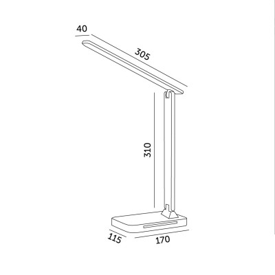 Lampka Biurkowa LED 7W Wyświetlacz Ładowarka Indukcyjna Q1 Alarm USB BIAŁA