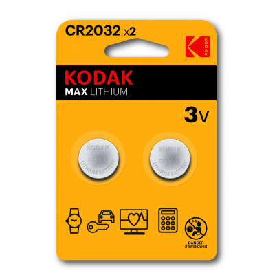 Bateria KODAK MAX CR2032 3V litowa BLISTER 2 sztuki