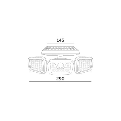 LAMPA SOLARNA LED Czujnik Ruchu Zmierzchu Ogrodowa 3 tryby 6000K Zimna