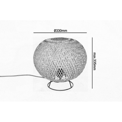 Lampa Stołowa Styl Boho Naturalna ABAŻUR Bambusowy 1xE27 Dekoracyjna