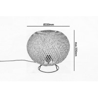 Lampa Stołowa Styl Boho Naturalna ABAŻUR Bambusowy 1xE27 Dekoracyjna