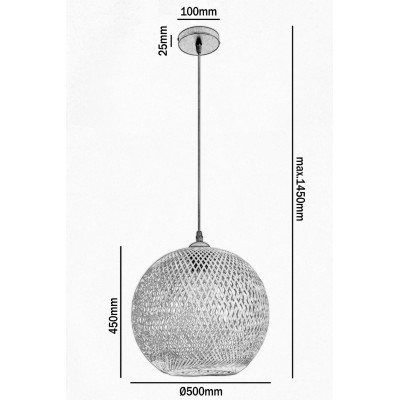 Lampa wisząca w stylu Boho abażur bambusowy 50 cm naturalna do salonu