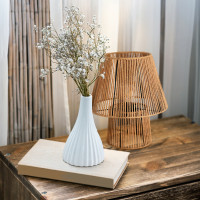 Lampa stołowa Boho mała naturalna sznur i metal lampka nocna 1xE27