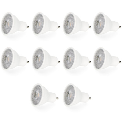 10x Żarówka Premium LED GU10 5W Dioda Samsung Barwa Zimna biała Zestaw