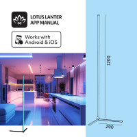 Lampa Podłogowa RGB KOLOROWA USB Rozrywkowa Aplikacja Tryb Muzyczny 120cm