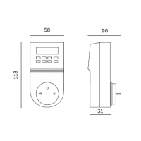 Programator Czasowy Wyświetlacz TIMER do Gniazdka Elektroniczny Wyłącznik