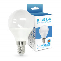 Żarówka LED E14 8,5W MB 6500K Barwa Biała Zimna 180 stopni 806lm Ledowa