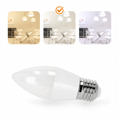 Żarówka E27 LED świeczka SW 8,5W Barwa Neutralna 180 stopni 4000K 806lm