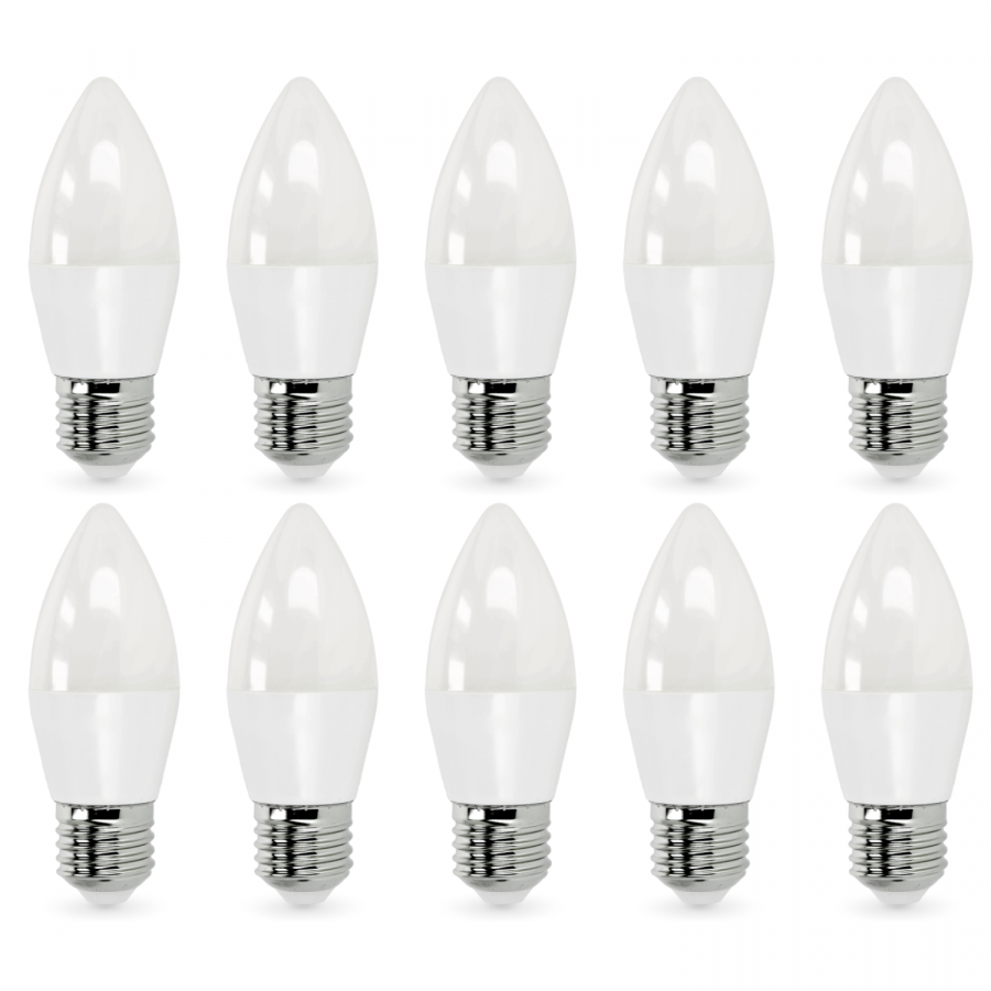 10x Żarówka E27 LED świeczka SW 8,5W Barwa Neutralna 4000K 806lm ZESTAW